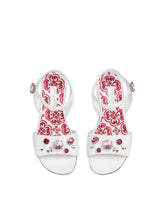 Nappa leather sandals with embroidery -  | Dolce & Gabbana
