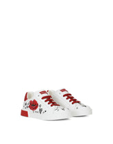 Poppy-print Portofino sneakers -  | Dolce & Gabbana