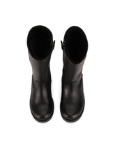 Calfskin boots with embossed DG logo -  | Dolce & Gabbana