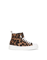 Portofino high-top sneakers in leopard-print nylon -  | Dolce & Gabbana
