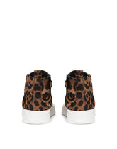 Portofino high-top sneakers in leopard-print nylon -  | Dolce & Gabbana