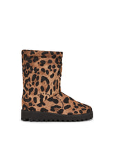 Leopard-print nylon city boots -  | Dolce & Gabbana