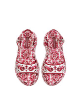 Printed calfskin wedge sandals -  | Dolce & Gabbana