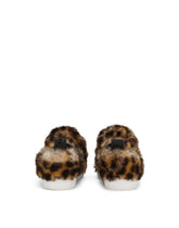 Lion-design faux fur slip-on sneakers -  | Dolce & Gabbana