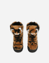 Tiger-design faux fur boots -  | Dolce &amp; Gabbana