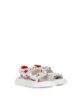 Poppy-print calfskin sandals -  | Dolce &amp; Gabbana