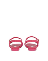 Straw and nappa leather sandals with DG logo -  | Dolce & Gabbana