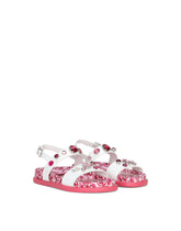 Patent leather sandals with embellishment -  | Dolce & Gabbana