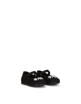 Lace Mary Jane ballet flats with bejeweled embellishment -  | Dolce & Gabbana