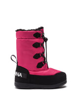 Nylon and split-grain leather snow boots with logo -  | Dolce & Gabbana