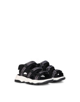 Mesh trekking sandals with jacquard logo -  | Dolce & Gabbana