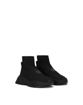 High-top slip-on sneakers in stretch mesh -  | Dolce & Gabbana