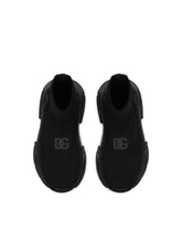 High-top slip-on sneakers in stretch mesh -  | Dolce & Gabbana
