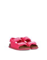 Technical fabric sandals with logo embroidery -  | Dolce & Gabbana