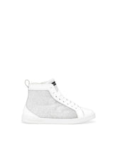 Mesh high-top sneakers with Dolce&amp;Gabbana logo print -  | Dolce &amp; Gabbana