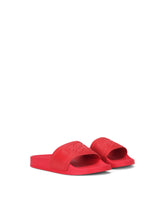 Sliders with DG logo in rubberized calfskin -  | Dolce & Gabbana