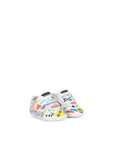 Lettering-print sneakers with strap fastening -  | Dolce &amp; Gabbana