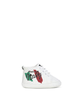 Nappa leather sneakers with Made in Italy print -  | Dolce & Gabbana