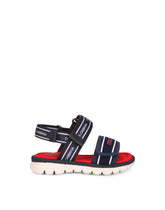 SOLID-COLOR SCUBA SANDALS WITH LOGO PRINT -  | Dolce &amp; Gabbana