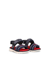 SOLID-COLOR SCUBA SANDALS WITH LOGO PRINT -  | Dolce &amp; Gabbana