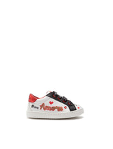 Calfskin sneakers with DG Amore logo -  | Dolce & Gabbana