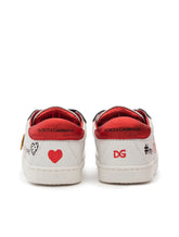 Calfskin sneakers with DG Amore logo -  | Dolce & Gabbana