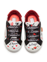 Calfskin sneakers with DG Amore logo -  | Dolce & Gabbana