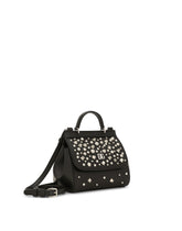 Leather Sicily mini bag with studs -  | Dolce &amp; Gabbana