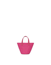 Straw handbag with patch and maxi-DG logo -  | Dolce & Gabbana