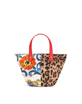 Poplin patchwork shoulder bag with DG patch embellishment -  | Dolce &amp; Gabbana