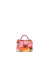 Calfskin handbag with gerbera-daisy print -  | Dolce &amp; Gabbana