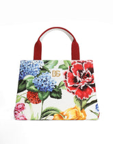 Canvas handbag with floral print -  | Dolce &amp; Gabbana