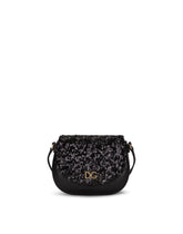 Lambskin crossbody bag with sequin details -  | Dolce &amp; Gabbana