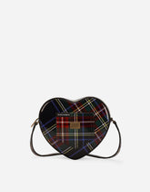 DG Girlie Heart bag in glossy calfskin leather with tartan print -  | Dolce &amp; Gabbana