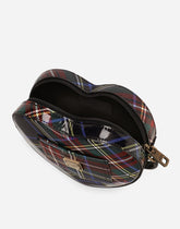 DG Girlie Heart bag in glossy calfskin leather with tartan print -  | Dolce &amp; Gabbana