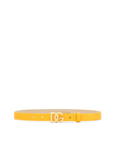 Patent leather belt with DG-logo buckle -  | Dolce &amp; Gabbana