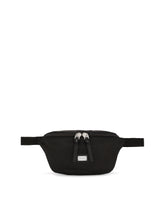 Dolce & Gabbana Waist Bag In Solid-Coloured Leather And Nylon -  | Dolce & Gabbana