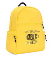 Rubberized technical fabric backpack with logo print -  | Dolce & Gabbana