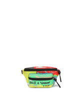 Nylon belt bag with multi-colored glitch print -  | Dolce & Gabbana