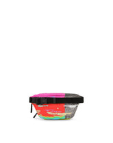 Nylon belt bag with multi-colored glitch print -  | Dolce & Gabbana