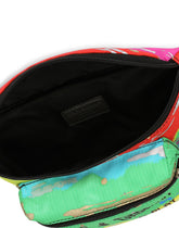 Nylon belt bag with multi-colored glitch print -  | Dolce & Gabbana