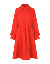 Belted single-breasted double crepe coat -  | Dolce & Gabbana