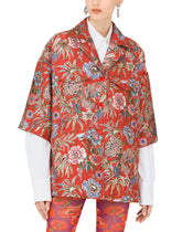 Floral lurex jacquard pea coat -  | Dolce & Gabbana