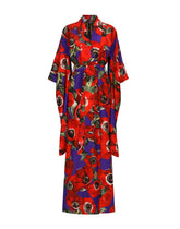 Silk kimono robe with anemone print -  | Dolce & Gabbana