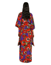 Silk kimono robe with anemone print -  | Dolce & Gabbana