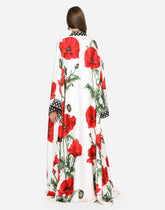 Poppy-print twill caftan -  | Dolce &amp; Gabbana