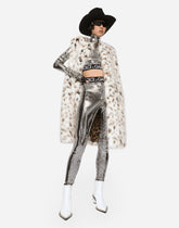 Long lynx-effect faux fur vest -  | Dolce &amp; Gabbana