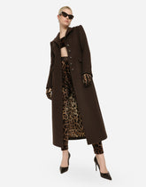 Long single-breasted wool and cashmere coat -  | Dolce &amp; Gabbana