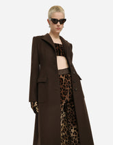 Long single-breasted wool and cashmere coat -  | Dolce &amp; Gabbana