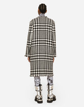 Single-breasted houndstooth coat -  | Dolce & Gabbana